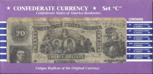 Historical Documents Confederate Currency Set A, B, C,  D